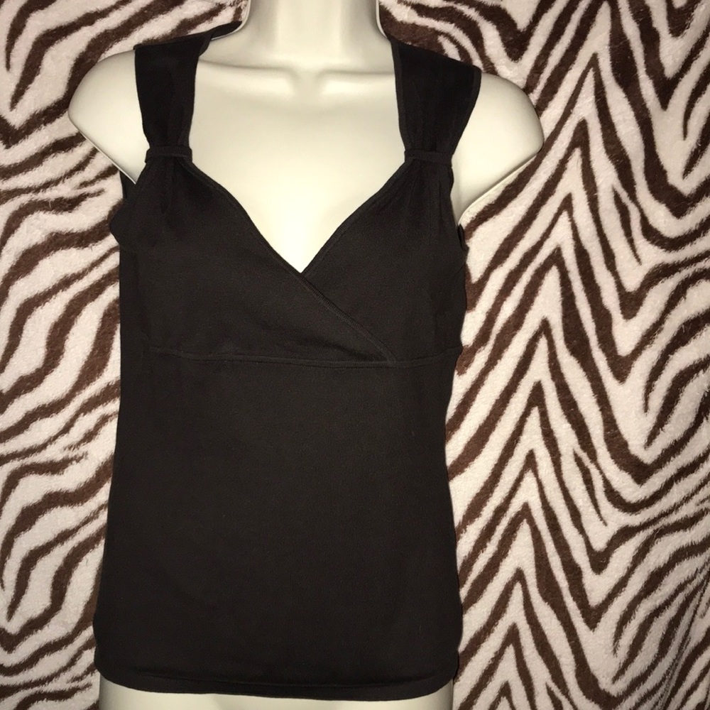 Ann Taylor Petites XSP Dark brown tank top - Picture 2 of 5